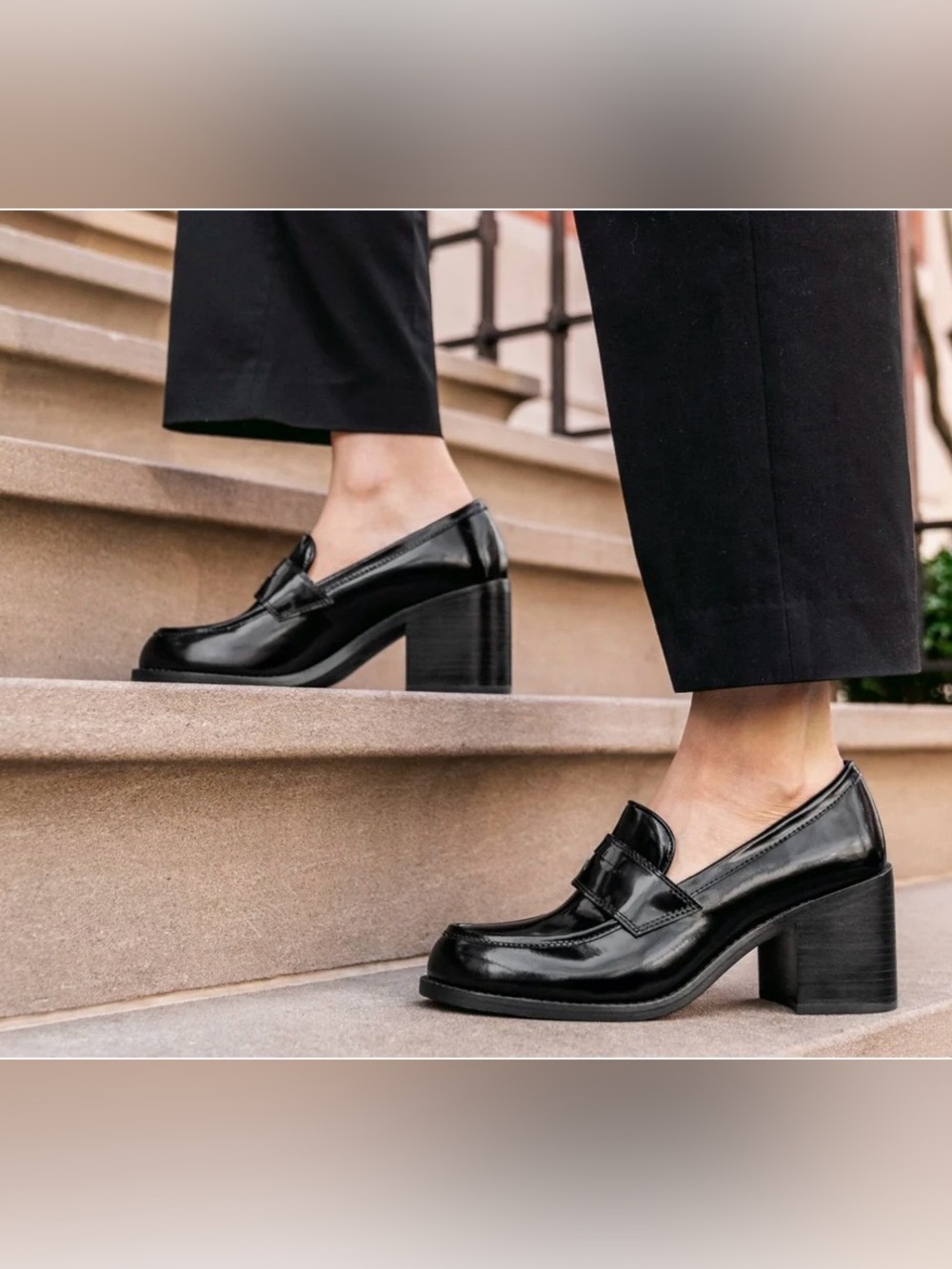 Thursday Women’s Sz 11 The High Heel Penny Loafer Black Patent Leather